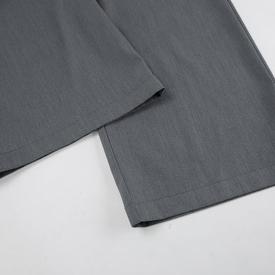 Conjunto de Pantalón Ancho y Blusa Gris de Manga Larga Cintura Alta Efecto Reductor - Image 27