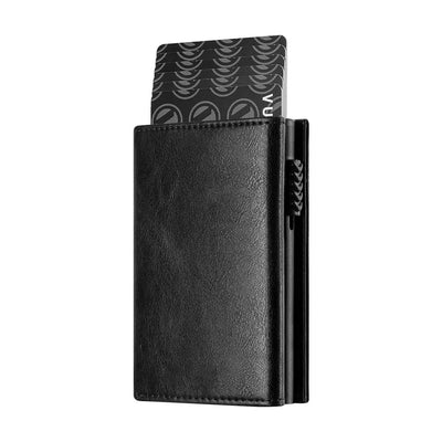 Billetera Metálica Automática de Cuero y Aluminio con Capacidad Ampliada - Image 5