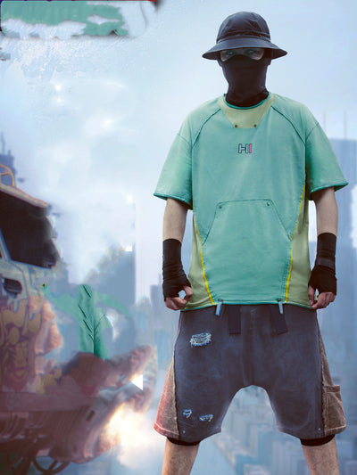 Remera Cyberpunk Funcional con Hombro Caído - Image 7