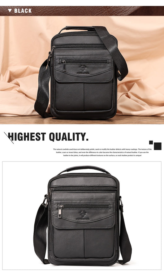 Mochila de Cuero Genuino para Hombre - Diseño Crossover Moderno - Image 26