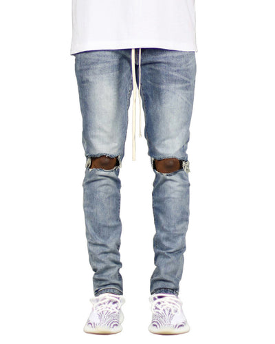 Jeans Rotos Ajustables con Cierre para Hombre - Diseño Moderno - Image 2