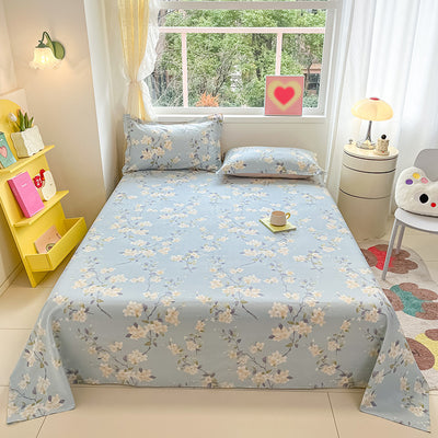 Sábana de Algodón Estampado Floral Ins Style - Image 13
