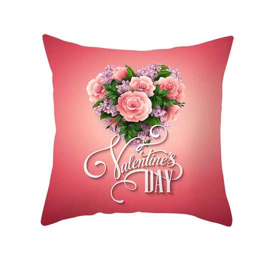 Funda de Almohada de Lino Rojo Corazón para San Valentín - Image 15
