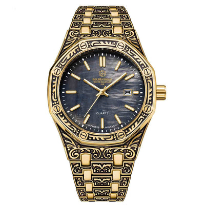 Reloj Mecánico Spiral Crown Negro para Hombre - Casual y Elegante - Image 5