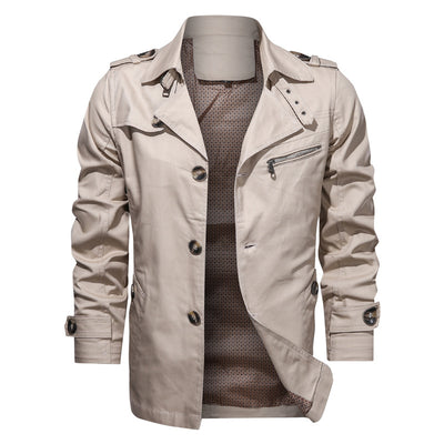 Chaqueta Casual de Algodón con Solapa - Corte Medio para Hombre - Image 6