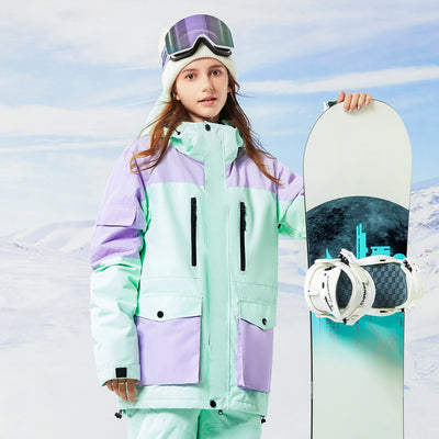 Chaqueta de Esquí para Mujer con Bloques de Color - Versátil para Tabla Simple y Doble - Image 6