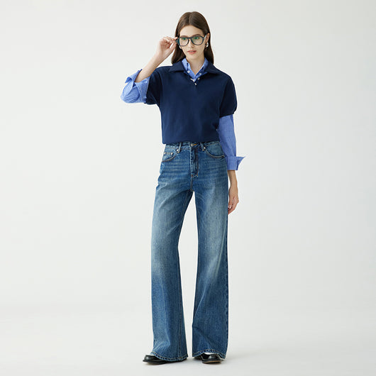 Jeans Rectos Cintura Alta Mujer Otoño Stretch - Image 2