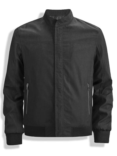 Chaqueta Coreana Hombre Cuello Alto Cierre de Cremallera Color Sólido - Image 6