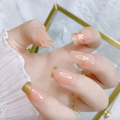 Uñas Postizas Almendradas Mate Brillante - Diseño Simple - Image 15