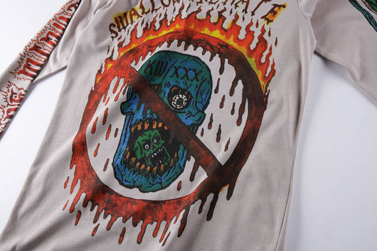 Remera Manga Larga Calavera Street Graffiti Coconut - Image 20