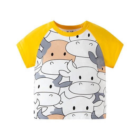 Pijama de Algodón Puro Estampado con Vaca para Bebé - Colección Verano - Image 5