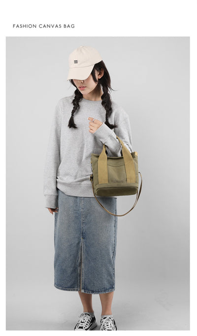 Bolsa de Lona Estilo Coreano de Gran Capacidad para Viajes y Uso Diario - Image 25