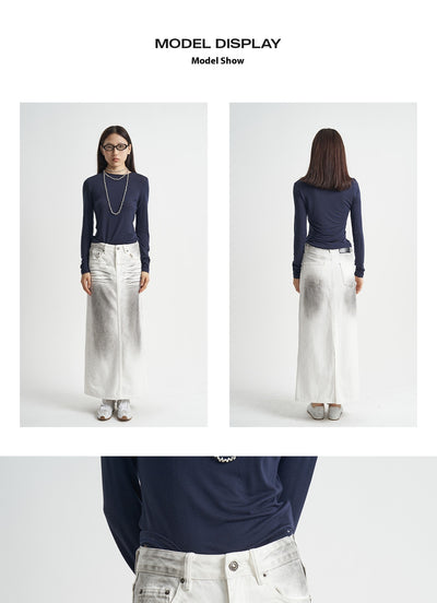 Falda Denim Lavada Estilo Otoño - Image 16
