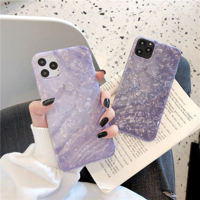 Funda de Silicona con Patrón de Concha Púrpura - Image 6
