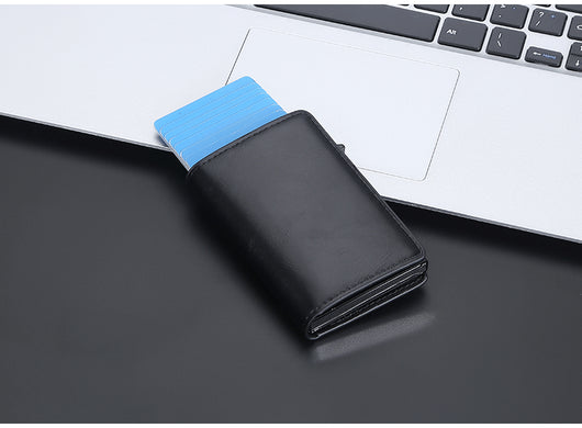 Billetera Protectora de Cuero Crazy Horse Anti-RFID para Hombre - Image 14