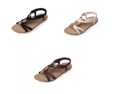 Sandalias Bohemias Planas con Tiras Cruzadas para Mujer - Image 17