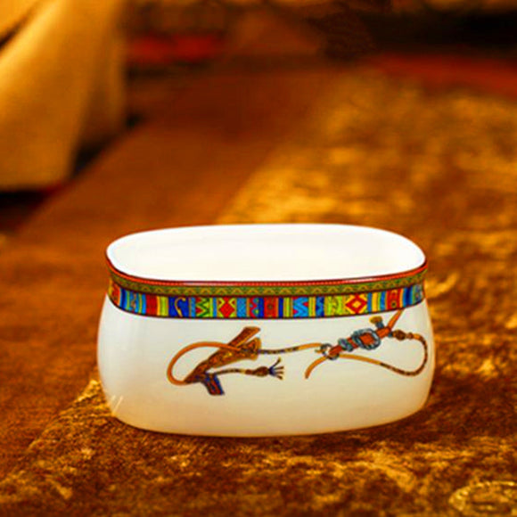 Juego de Tazas de Café Europeo en Porcelana Hueso