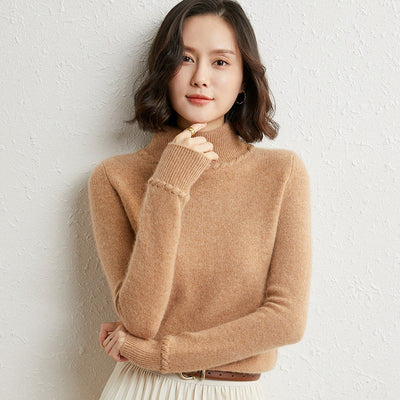 Suéter de Cachemira Cuello Alto Mujer - Diseño Suelto y Elegante para Otoño e Invierno - Image 12