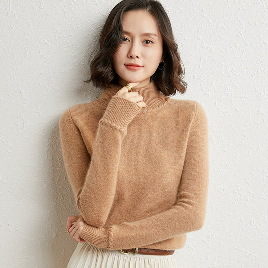 Suéter de Cachemira Cuello Alto Mujer - Diseño Suelto y Elegante para Otoño e Invierno - Image 12