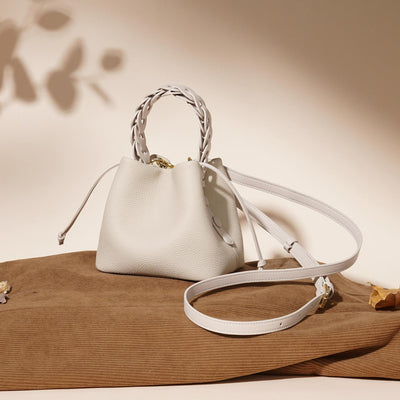 Bolso Bandolera de Cuero Vegetal - Estilo Bucket Vintage - Image 12