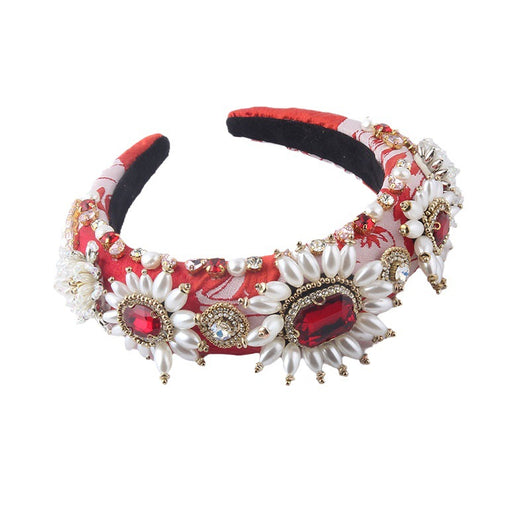Diadema de Lujo Barroco con Perlas y Cristales Brillantes - Image 5
