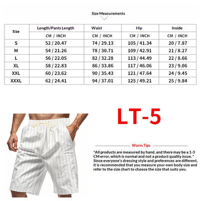 Shorts de Lino Holgados Transpirables Estilo Americano para Playa - Image 8