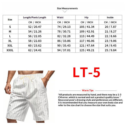 Shorts de Lino Holgados Transpirables Estilo Americano para Playa - Image 8