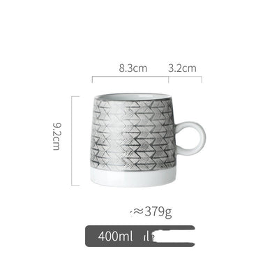Taza de Cerámica Artesanal con Relieve Pastoril Retro - Image 23