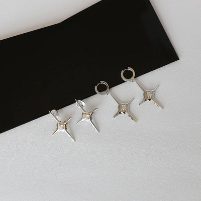 Pendientes de Cruz con Brillantes, Diseño Sencillo y Elegante - Image 16
