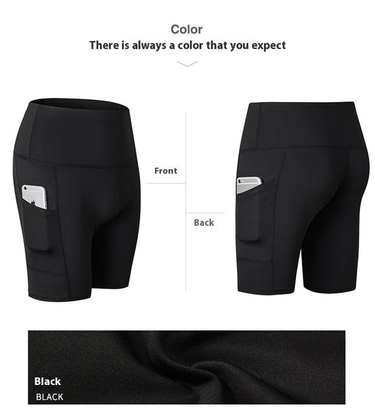 Shorts Deportivos Cintura Alta con Bolsillos Diagonales - Mallas de Entrenamiento Secado Rápido - Image 22
