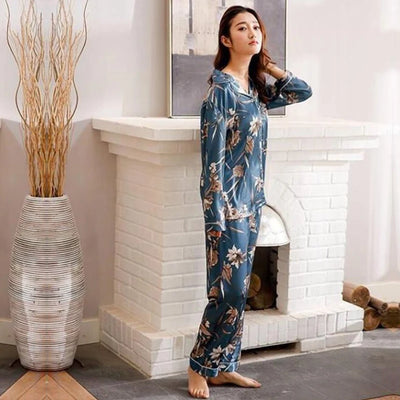 Pijamas de Seda para Parejas - Manga Larga Fresca y Cómoda - Image 7