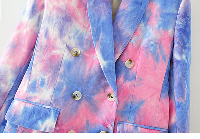 Saco Cruzado Tie-Dye en Poliéster - Diseño Moderno y Versátil - Image 13