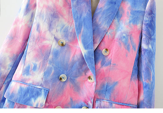 Saco Cruzado Tie-Dye en Poliéster - Diseño Moderno y Versátil - Image 13