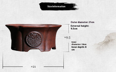 Maceta Totem de Cerámica Púrpura Grande - Bonsái y Plantas Decorativas - Image 12