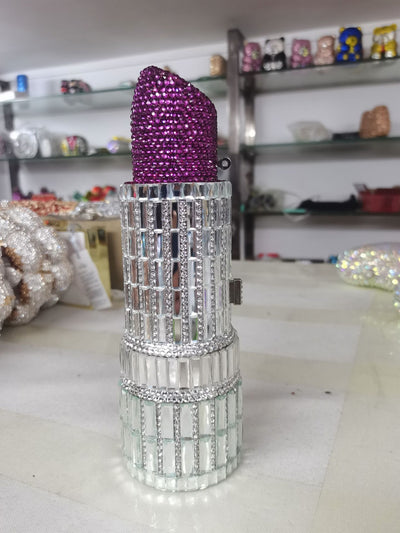 Cartera de Fiesta Metálica con Brillantes para Labial - Image 18