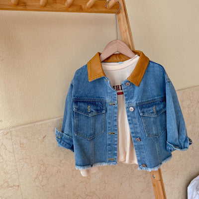 Chaqueta de Mezclilla Infantil Unisex con Detalles de Costura - Image 3