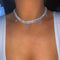 Collar Colgante Cuadrado con Circonitas Incrustadas - Diseño Moderno
