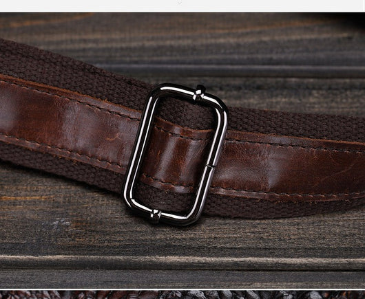 Bolsa de Hombro Casual en Cuero Encerado para Hombre - Image 10