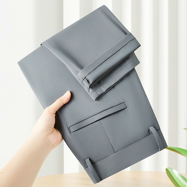 Pantalones Casuales Ejecutivos Stretch Rectos Holgados para Hombre