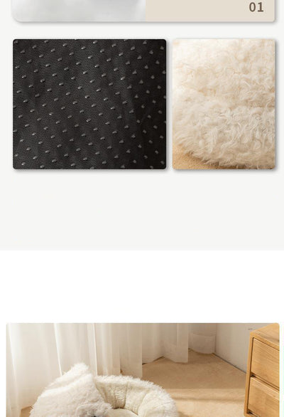 Cama Cueva para Gatos en Forma de Oveja - Cálida y Cerrada para Invierno - Image 14