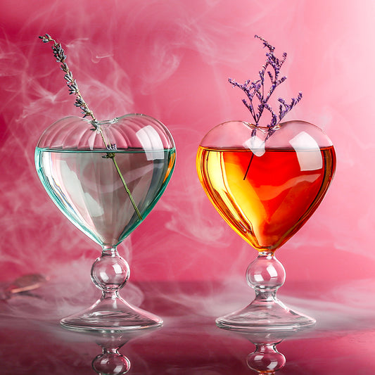 Copa de Vino Corazón Love Cocktail - Vaso Decorativo Japonés Elegante