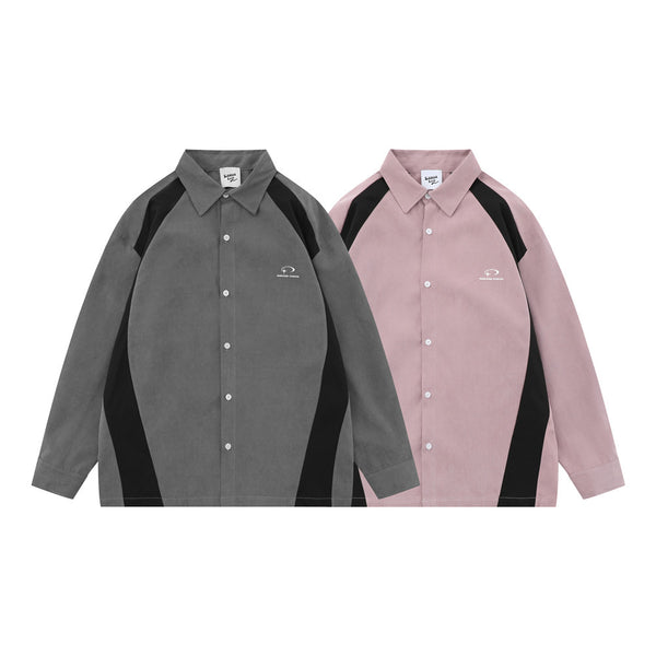 Camisa Manga Larga Contraste de Colores para Hombre