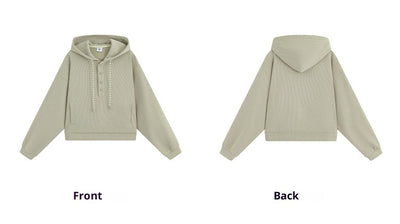 Sudadera Cropped Suelta con Ajuste en Dobladillo para Mujer - Image 11