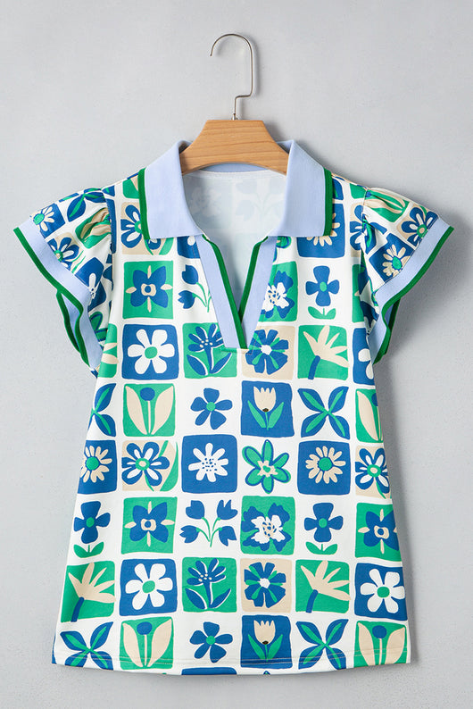 Suéter Pullover Cuadros Florales Multicolor - Image 10
