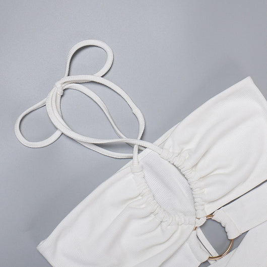 Camiseta Halter Anudada Corta para Verano - Image 16