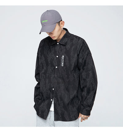 Camisa Manga Larga Estampado Luminoso Tide Brand - Jacket Versátil para Hombre - Image 10