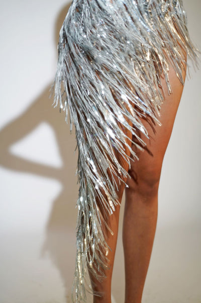 Falda de Danza con Borlas y Cristales Estilo Europeo Americano - Image 8