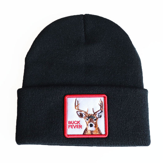 Gorro de Lana Tejido con Bordados de Animales para Invierno - Image 30