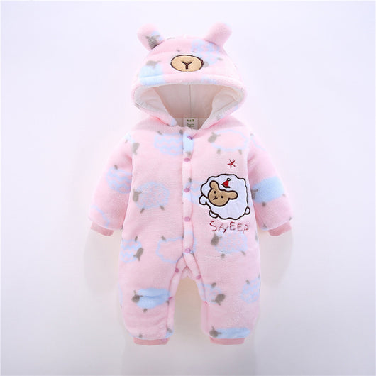 Enterizo Térmico Acolchado para Bebé - Pijama Grueso Invierno con Diseño Animal - Image 4