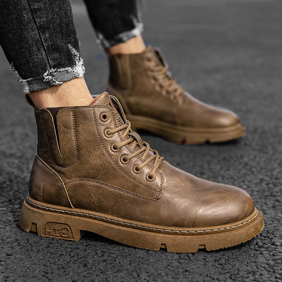 Botas Martin de Cuero para Hombre - Estilo Retro Versátil